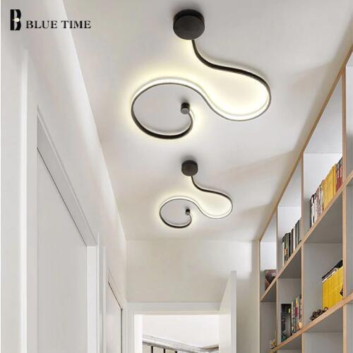 Simple Modern LED Ceiling Light Black&White Body Lustres Led Ceiling Lamp Living Room Bedroom Beside room Luminaire AC110V 220V