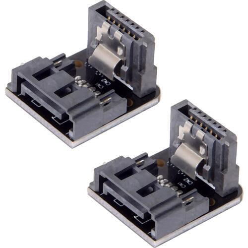 Sata 7Pin Female To 7Pin Male 90 Degree Angled Adapter Mainboard Motherboard For Desktops Ssd Hdd