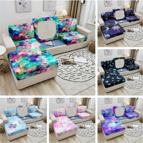 Removable Elastic Sofa Seat Cushion Cover Moon Fabric Seat Cushion Cover For Living Room Chaise Longue Slipcover 1/2/3/4 Seat