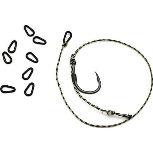 100PCS Carp Fishing PVA Mesh Refill Link Loop Ring Tear Drop Link Loop Carp Rig Making Hook Bait Feeder Boillie Rigging Rig Hook