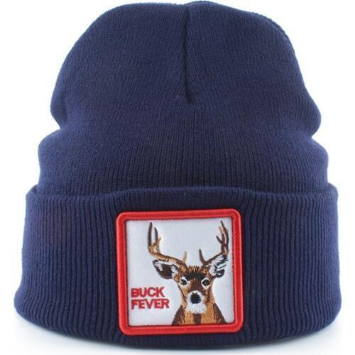 Animal Beanies For Ladies Men Cartoon Deer Embroidery Winter Hats Warm Knitted Hat gorra Hip hop Beanie Ski Cap