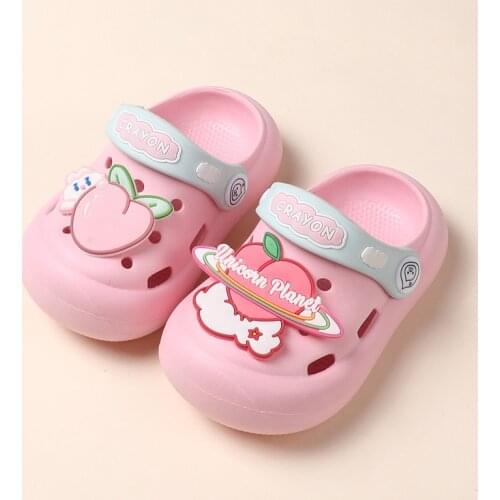 Slippers for Boy Girl Rainbow Shoes 2021 Summer Toddler Animal Kids Outdoor Baby Slippers PVC Cartoon Kids Sandals EVA