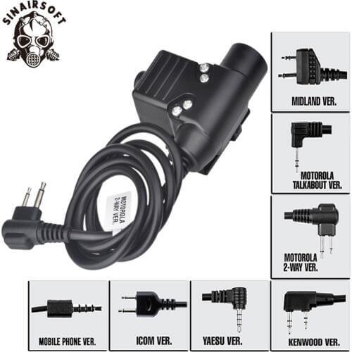 Z-tactical U94 PTT Military Adapter Z113 Standard Version For Motolora Talkabout/ 2-way/Kenwood/ICOM/Yaesu/Midland FOR Headset