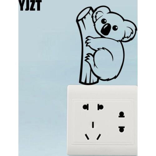 YJZT Australia Koala Wall Switch Stickers Vinyl Decal Cute Animals Decor Living Room Funny Cartoon 17SS0113