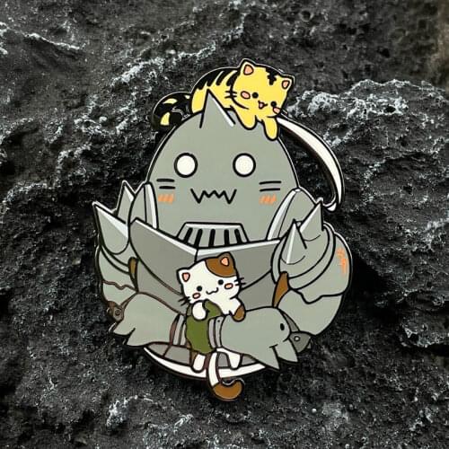 LXJERY Cartoon Fullmetal Alchemist Pin Badge On Backpack Funny Brooch Pins For Clothes Broche For Women Girl Schoolbag