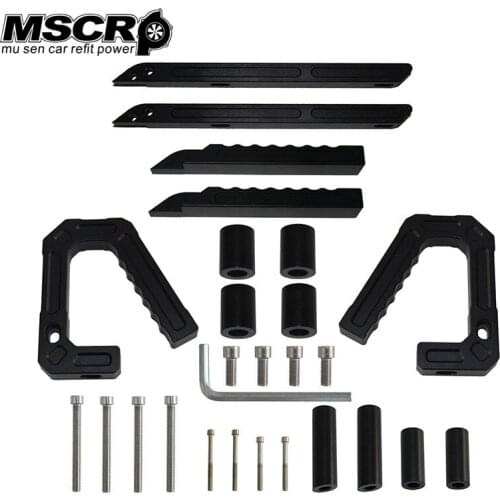 Rear & Front Grab Bar Grab Handles Kit for 2007-2018 Jeep Wrangler JK Silver/Black/Red/Blue-99202+99201