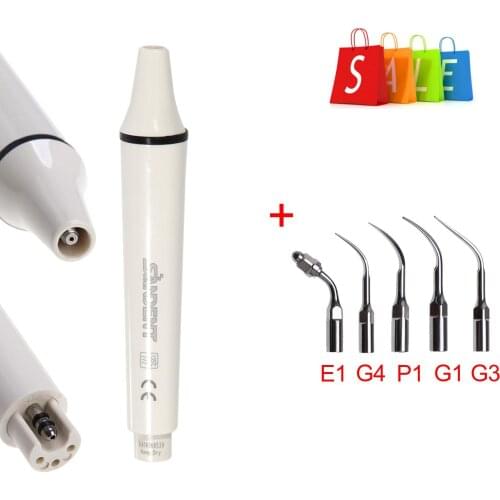 Dental Ultrasonic Scaler Handpiece For SATELEC SK-EMS & 5 Types Scaler tips E1+G4+P1+G1+G3