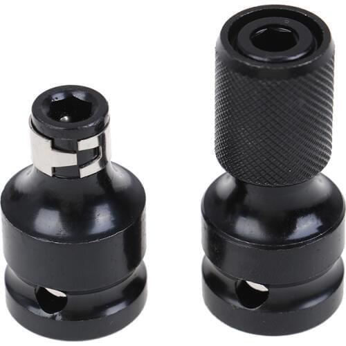 High Quality 1PCS 1/2" Square To 1/4" Hex Ratchet Socket Adapter Drive Converter Impact Tool