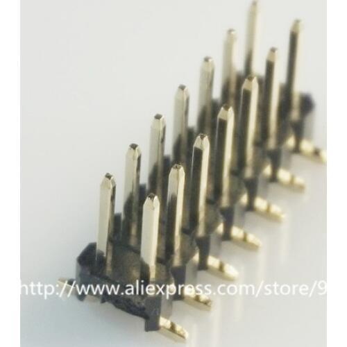 100pcs 2x6 P 12 pin 2.54 mm SMT Pin Header Male dual row surface mount PCB Tin Rohs Reach two rows No locator peg cut by hand