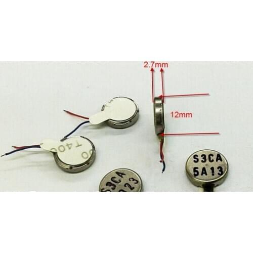 20pcs/lot Pancake Vibrator Cell Phone Pager Coin Motor 12mmx2.7mm