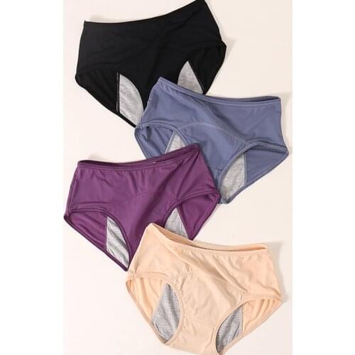 3pcs/Set Menstrual Panties Women Sexy Pants Leak Proof Incontinence Underwear Period Proof Cotton Briefs High Waist Warm Female