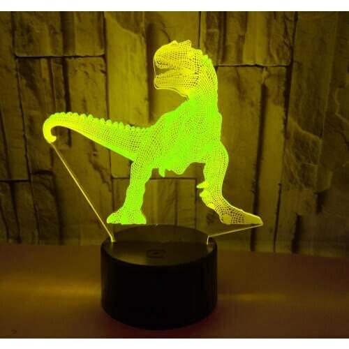 3D LED Night Light Powerful Tyrannosaurus Rex Dinosaur with 7 Colors Light for Home Decoration Lamp Amazing Visualization