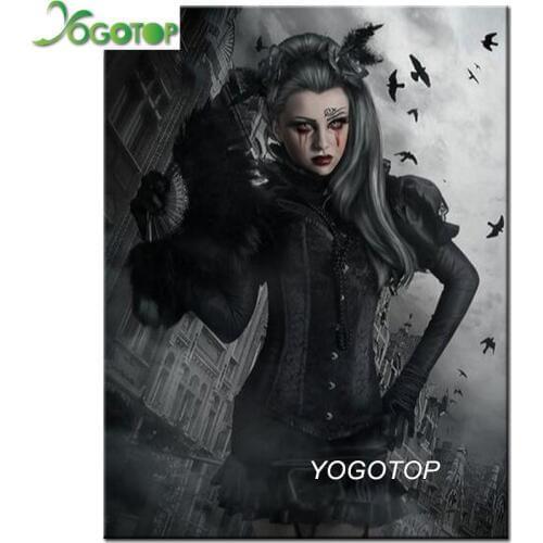 YOGOTOP Diamond Embroidery witch woman Picture Of Rhinestone diamond painting Dark angel Mosaic full square/round drill YY879