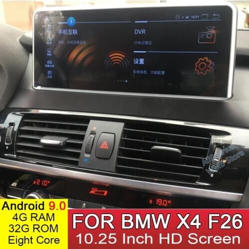 Android 9.0 8 Core 4+32GB Stereo Radio For BMW X4 F26 2011~2017 Car Multimedia Player GPS Navigastion CIC NBT Player 10.25 Inch