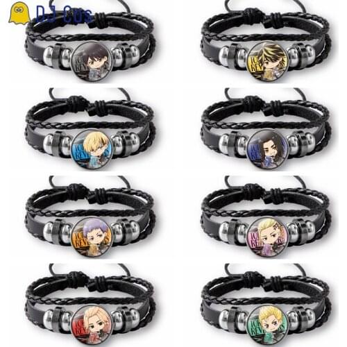 Anime Tokyo Revengers Leather Bracelet Cosplay Props Manjiro Sano Ken Ryuguji Matsuno Chifuyu Accessories Halloween Gift