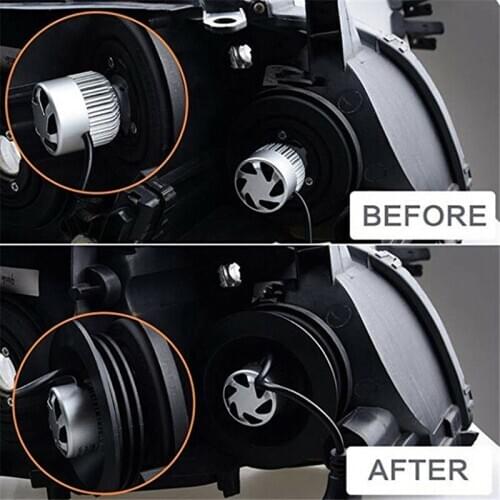Car headlight rubber light motorcycle LED headlight waterproof and dustproof H1, H3, H4, H7, H8, H9, H11, 1PCS