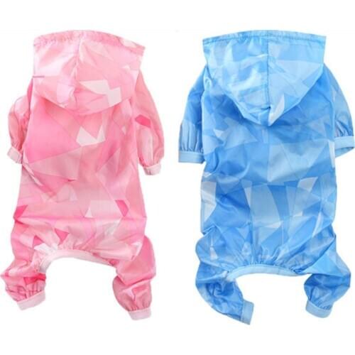 Pets Dog Raincoat Sun-proof Clothing Summer Sun Protection Hoodie For Small Medium Dog Clothes Nylon Elastic Puppy Cat Clothing