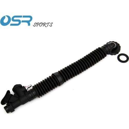 Scuba diving airway for BCD Buoyancy Compensator with inflator elbow and oval corrugated hose