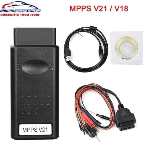 MPPS V21 V18 ECU Chip Tuning Interface For EDC15 EDC16 EDC17 MPPS 16 Multi-Language CAN Flasher Remap Cable
