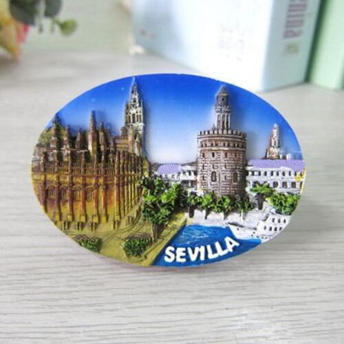 Spain Catedralde Sevillay Sevilla Fridge Sticker Quality Fridge 3D Resin Magnet Famous Building Spanish Souvenir
