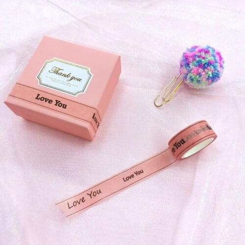 15mmx5meter Thank you washi tape set Be happy washi tape Love you Masking Tape for gift wrapping DIY Adhesive Deco Tape