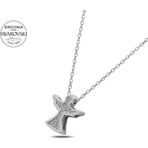 KUTAYDAN Swarovski Zirconia Stone Fairy Pendant 925 Sterling Silver