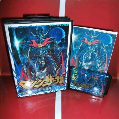 MD games card - Mazin Saga Japan Cover with Box and Manual for MD MegaDrive Genesis Video Game Console 16 bit MD card