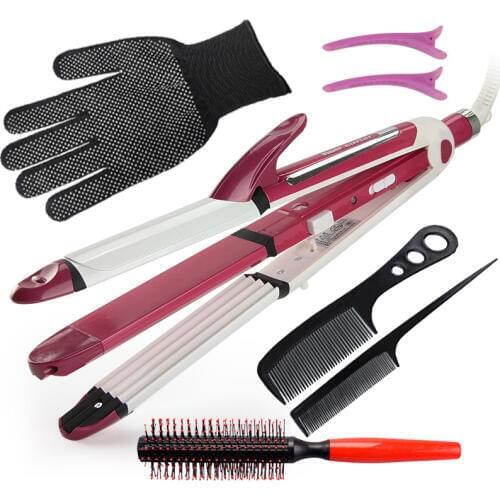 3 In 1 Multifunction Hair Straightener Hair Curler Corn Curler Ceramic Coating Hair Curling Iron Hair Styler