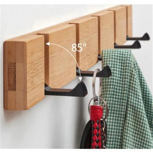 Wall Hooks Solid Wood Wall Hangers Hooks Clothes Shelf Towel Coat Hook Hat Rack Bathroom Wall Hangers Racks Hooks Key Holder