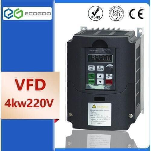 Wholesale High Quality Inverter Frequency Converter Transformer Single-phase 220V 3-phase Motor Governor 4KW