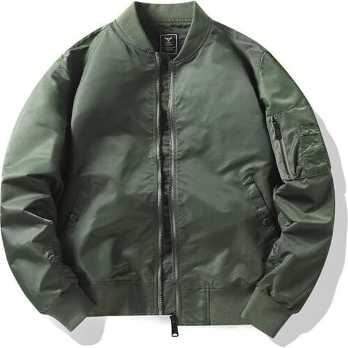 2021 Autumn Military Jacket Men Air Force Bomber Pilot Jackets Women Soild Cargo Coat Windbreaker Flight Jackets