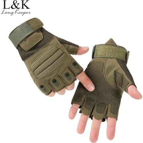 Mens Tactical Gloves Military Army Shooting Fingerless Gloves Anti-Slip Outdoor Sports Cycling Glove Half Finger Guantes Luvas