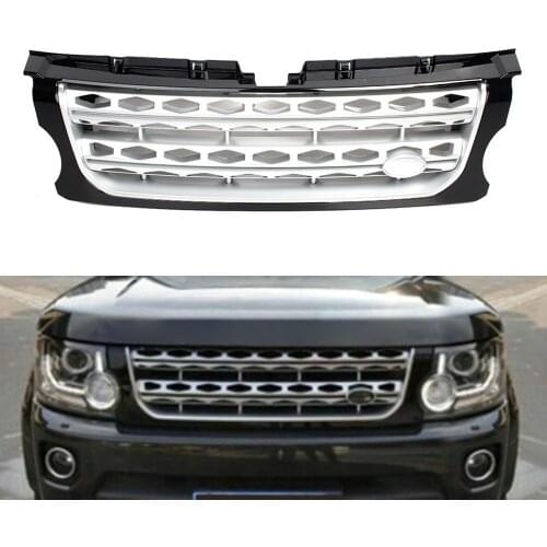 Gray ABS Car Front Bumper Grille Honey Comb Mesh Racing Grills For Land Rover Discovery 4 2014 2015 2016 / LR4 L319 14 15 16