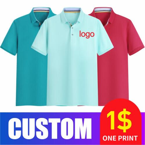 COCT2020 Short Sleeve Polo Shirt Embroidered Short Sleeve Business Casual Top Personal Group LOGO Embroidered Mens and Womens