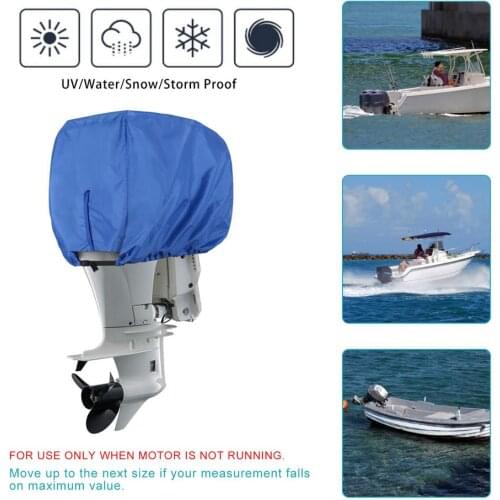 Waterproof Yacht Half Outboard Motor Engine Boat Cover Anti UV Dustproof Cover Marine Engine Protector Canvas