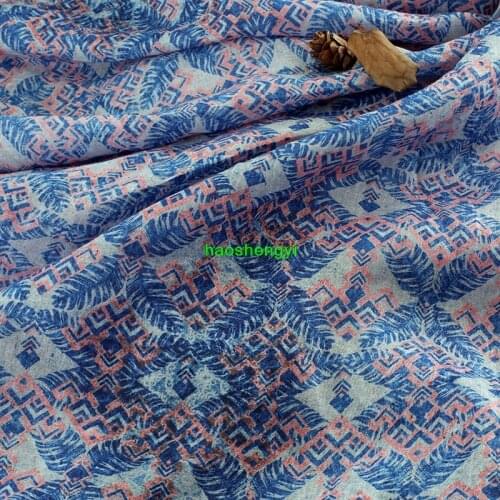 High-grade pure ramie fabric, handmade ethnic retro cotton and linen garment fabric