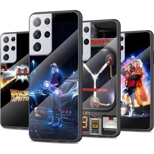 Back To The Future Tempered Glass Cover For Samsung Galaxy S21 Plus Ultra M21 M31 M51 A52 A72 Phone Case Coque