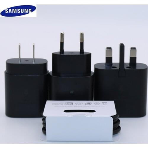 Original Samsung S20 Ultra Charger 25W Super Fast Charging Power Adapter For Galaxy Note10+ A91 A90 A81 A80 A70 A71 A60 A51 A50