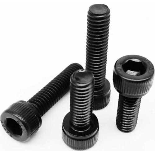 1/20pcs DIN912 M5 M6 M8 Black 304 A2-70 Stainless Steel Hexagon Hex Socket Cap Head Screw Allen Head Bolt High Quality