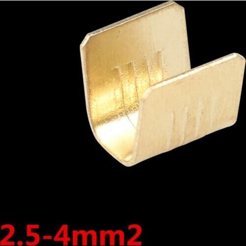 100pcs/lot DJ454B U-shaped terminal tab cold inserts connectors / terminal connector cable / wire cable lug,1.5-3mm2