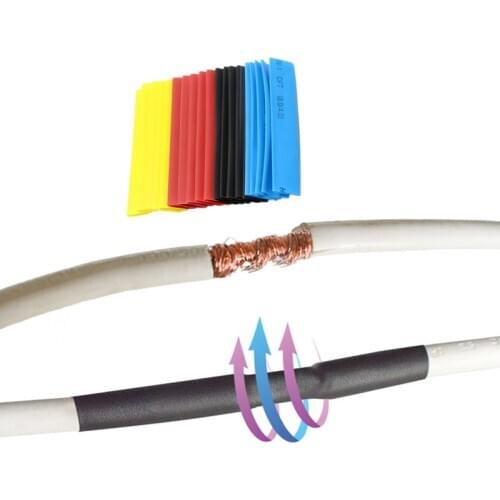 164pcs Set Polyolefin Shrinking Assorted Heat Shrink Tube Wire Cable Insulated Sleeving Tubing Set Waterproof Flame Retardant