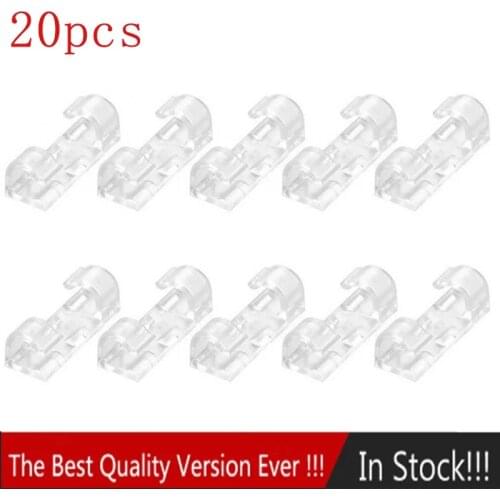 20Pcs Cable Clips Self Adhesive Cord Management Wire Holder Data Telephone Line Winder Desktop Organizer Sleeve Cable Winder