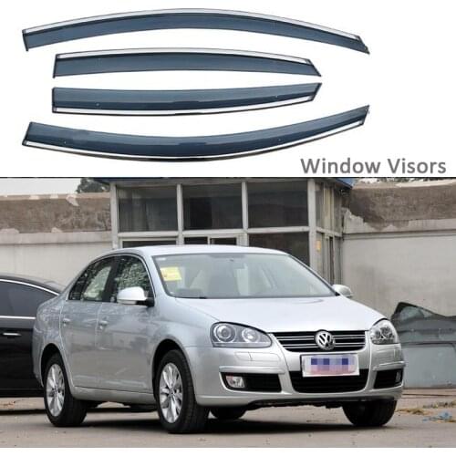 For Volkswagen JETTA 2006-2011 Car Styling Awnings Shelters Window Visors rain eyebrow Protector Exterior decoration 4PCS 2010