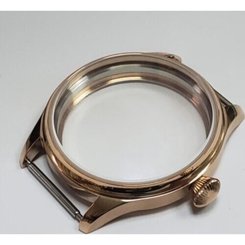 44mm Stainless Steel Movement Watch Case for ETA 6497/6498 Watch Crown for ST3600/ST3620 Manual Winding Movement Repair Parts