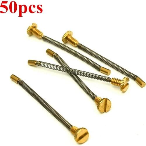 50pcs/Lot 50*2.5mm Kerosene Lighter Flint Spring Screws Suitable For ZP Gasoline Lighters Repair Replacement Gadgets Wholesale