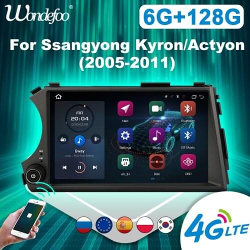 Carplay 2 din Android 10 Car radio For Ssangyong Kyron/Actyon 2005-2011 Navigation GPS auto Stereo autoradio Multimedia player