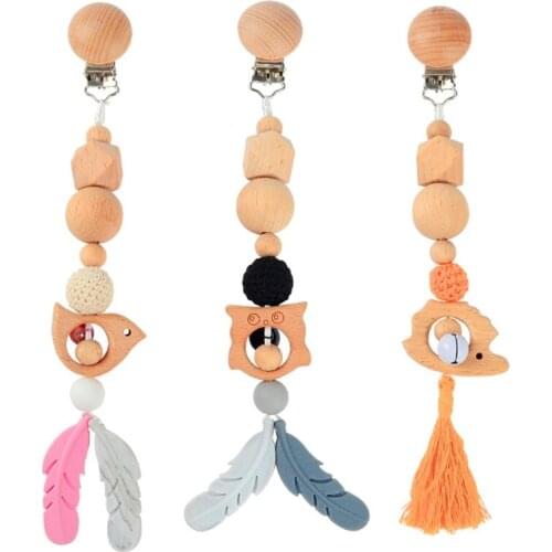 Baby Stroller Hanging Pendant Pacifier Clip Chain Rattle DIY Dummy Nipple Holder Infants Teether Nursing Chewing Toys