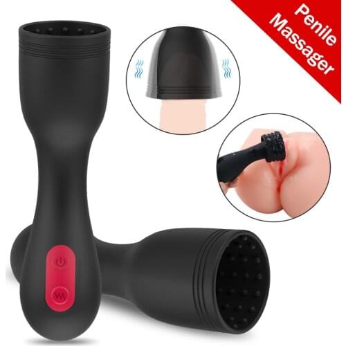 Glans Sucking Massager Male Masturbators Sex Toys For Men Penis Vibrators Cock Enlargement Erotic Pump Machine Adults Goods Shop