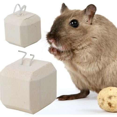 Hamster Toys Natural Stone Calcium Chew Teeth Grinder Hamster Rabbit Play Toy For Pet Rat Hamsters Pet Stone Craft Toys