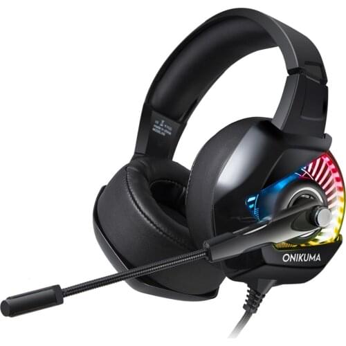 Gaming Headset for PS4, Xbox One, PC, Over Ear Noise-Canceling Gaming Headphones with 7.1 Surround Sound& RGB LED Light